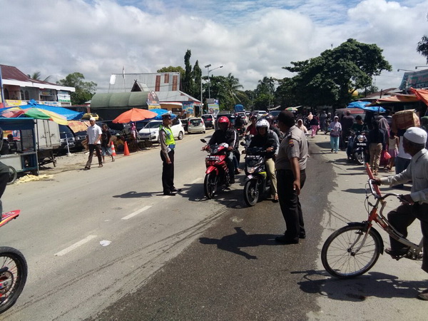 Polres Kampar Turunkan Tim Urai Macet